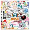 100PCS Music Stickers, Funny Music Gifts for Student Vinyl Waterproof for Water Bottle Laptop Luggage Guitar Gifts for Adult Teacher Students view 1