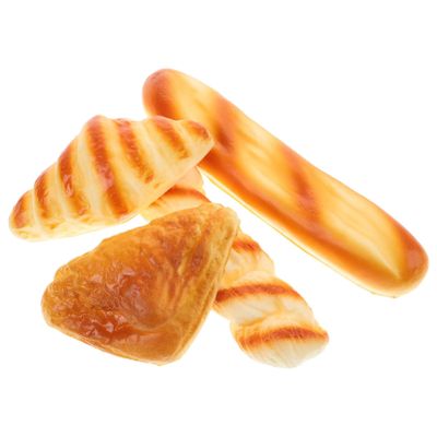 Abaodam Realistic Faux Bread Models for Home Decoration Miniature Loaf and Hamburger Props for Photography and Display Cafes and Bakeries