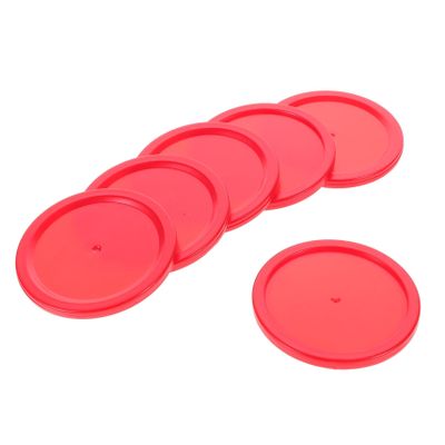BESPORTBLE 6pcs Ice Hockey Pucks Small Air Hockey Pucks for Table Games Sturdy Plastic Replacement for Ice and Air