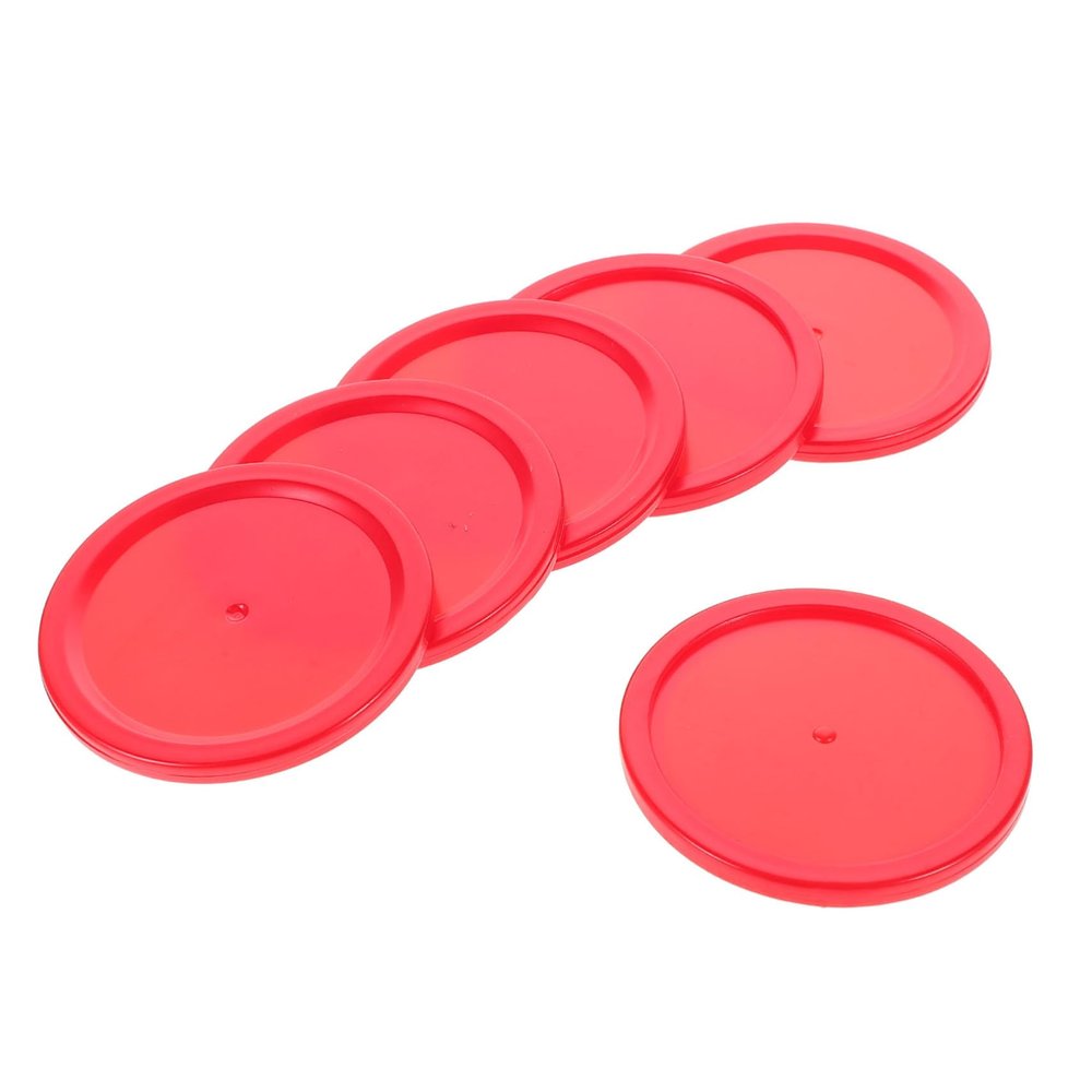 BESPORTBLE 6pcs Ice Hockey Pucks Small Air Hockey Pucks for Table Games Sturdy Plastic Replacement for Ice and Air