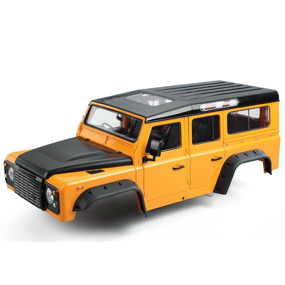 1/10 RC Car Hard Body Shell Kit-313mm Wheelbase D110 Land Rover Defender Body for Axial SCX10 90046 TRX4 CC01 Capra RC Crawler Car (313mm Orange)