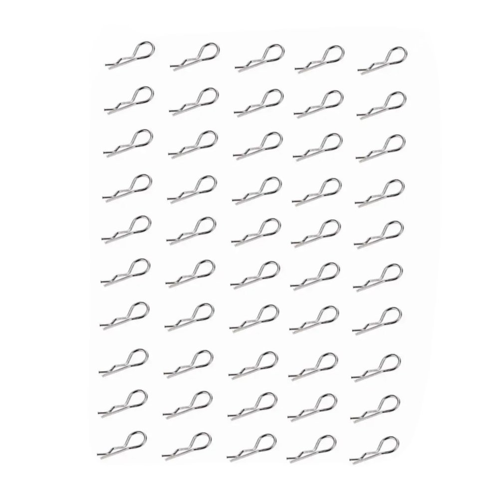 RC Car Upgrade Part for HPI for Himoto for HSP 02053 1/10 50pcs for Universal Body Clips Pin Metal RC Car Truck for Buggy Parts