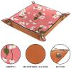 Dice Trays Daisy Holder Storage Box for Dice Games Like RPG DND, Leather Dice Holder Portable Folding Rolling Dice Tray, 16x16cm view 3