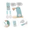Toddmomy 1set Boy Girl Wooden Coffee Maker Toy Pretend Espresso Machine Playset for Creative Role-Play and Imaginative Learning Safe Toy for Boys and Girls view 3