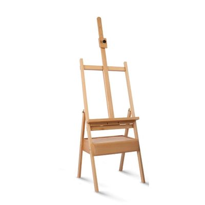 HIONJIN Drawer Sketching Back Support Folding Easel Wooden Storable Box Oil Painting Easel(E)