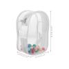 Abaodam Clear Doll Storage Bag with High Transparency Versatile Display Case for Mini Figures and Dolls Protective Organizer with Clear Visibility for Home Exhibitions and Travel view 2