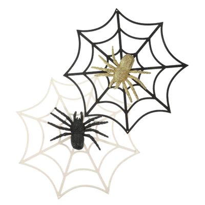 Abaodam 1set Halloween Spiderweb Decorations Cobwebs Spiders for Creepy Atmosphere for Halloween Events Use