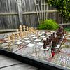 19"-in Luxury Backgammon Chess Set for Adults X Large Wooden Game Board Handmade Game Sets - Gift idea for Dad, Husband, Xmas view 1