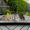 19"-in Luxury Backgammon Chess Set for Adults X Large Wooden Game Board Handmade Game Sets - Gift idea for Dad, Husband, Xmas view 2