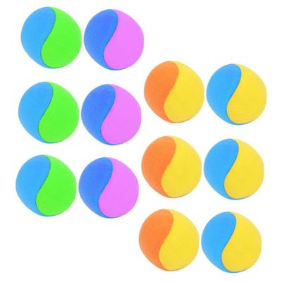Toddmomy 12pcs Sticky Sucker Ball Toys for Boy Girl Fun Catch Ball Game for Outdoor Activities Safe and Soft Design for Parent-boy Girl Interaction Random Color