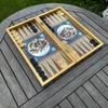 20"-inch Luxury Backgammon Set for Adults X Large Wood Game Board Handmade Game Set and Checkers/Gift idea for Dad, Birthday, Xmas view 1