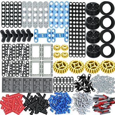 1300Pcs MOC Spare STEM Parts, Cars Gears Axles Wheels Connectors Building Block Accessories Pieces Sets, Chain Link Pins Connector Joints Bricks, Creative Building Block Toys for Ages 6+ Year Old