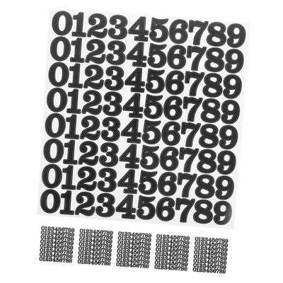 DOITOOL 6sheets Sports Number Decals Self-Adhesive Helmet Stickers for Football Hockey Baseball Softball Durable Water-Resistant Numbers for Personalization