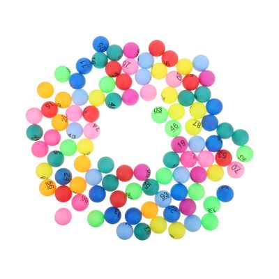 ORFOFE 100pcs Colorful Numbered Bingo Prize Balls for Multi Raffle Drawing Balls for Interactive Fun and Engaging Activities