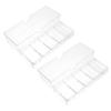 HEALSOPTHY Poker Chips Storage Organizer with Lids 2pcs Poker Chip Rack for Gamers 100 Pieces Capacity for Party Use view 1
