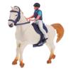 BESTonZON Horse Figurine Model Realistic Miniature Barn Decoration Rider for Farm Scene Display and Gifting Plastic Design White Horse Sculpture view 1