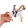 BESTonZON Horse Figurine Model Realistic Miniature Barn Decoration Rider for Farm Scene Display and Gifting Plastic Design White Horse Sculpture view 3