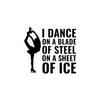 Blade Dance Sticker - Ice Skating Art Vinyl Decal for Rink Lovers view 1