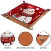 Dice Trays Snowman Candy Holder Storage Box for Dice Games Like RPG DND, Leather Dice Holder Portable Folding Rolling Dice Tray, 16x16cm view 3
