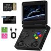 Anbernic RG34XXSP Foldable Retro Handheld Game Console , 3.4 Inch IPS Screen Linux System Built-in 64G TF Card 5000+ Games Handheld Emulator Support 5G WiFi Bluetooth TV Output(Black) view 1