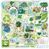 100PCS Environmental Protection Stickers, Save Planet Earth Stickers for Student Vinyl Waterproof for Water Bottle Laptop Luggage Guitar Gifts for Adult Teacher Students view 1