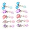 BESTonZON 5pairs Clip Earrings for Girls Boy Girl Princess Jewelry Non-pierced Heart and Flower Dangle Accessories for Favors view 1
