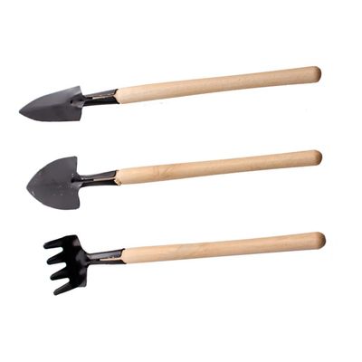 ibasenice 1set Mini Gardening Tools Wooden Handle Design Mini Hand Planting Tools for Boys and Girls Activities
