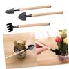 ibasenice 1set Mini Gardening Tools Wooden Handle Design Mini Hand Planting Tools for Boys and Girls Activities view 4