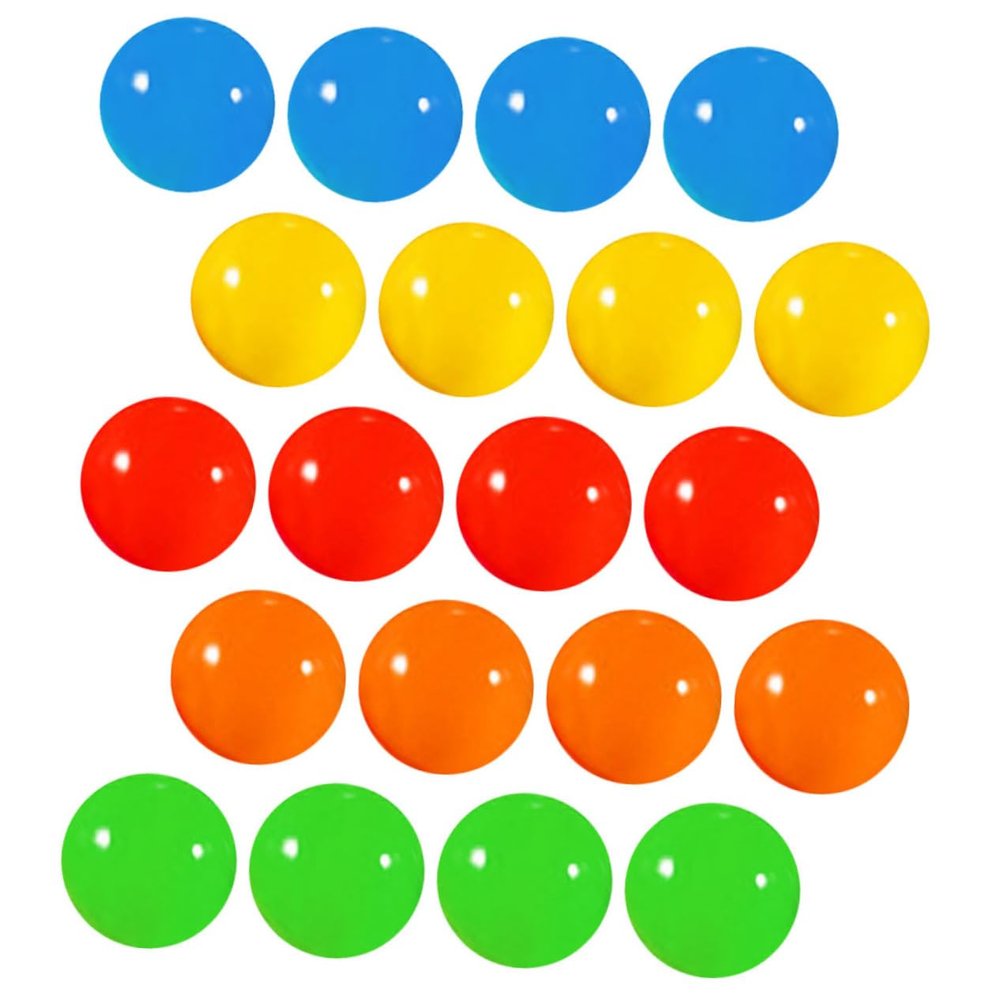 OHPHCALL 20pcs Entertainment Plastic Balls Green Raffle Drawing Balls for Parties Events and School Activities