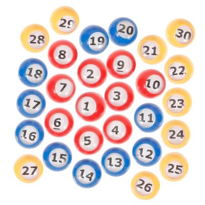 ERINGOGO 30Pcs Bingo Balls for Party Games Numbered Balls for Raffles Celebrations and Game Nights Lightweight and Easy to Props