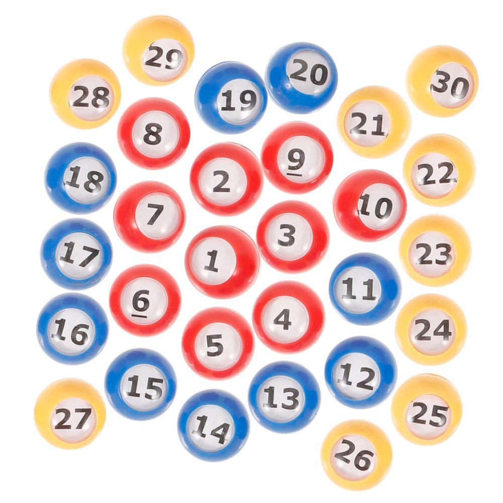 ERINGOGO 30Pcs Bingo Balls for Party Games Numbered Balls for Raffles Celebrations and Game Nights Lightweight and Easy to Props