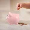 Abaodam Cute Ceramic Piggy Bank for Money Adorable Pig-Shaped Money Saving Box for Boys and Girls for Decor Organizes Change Neatly view 4
