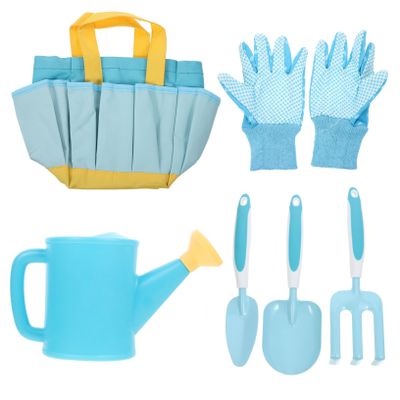 BRIGHTFUFU Gardening Supplies for Boys and Girls Tool Set Boy Girl Toy Tools Rake Shovel Watering Can