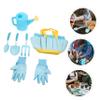 BRIGHTFUFU Gardening Supplies for Boys and Girls Tool Set Boy Girl Toy Tools Rake Shovel Watering Can view 3