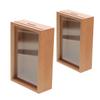 Abaodam 2pcs Wooden Piggy Bank Photo Frame Transparent Money Saving Box Compact Bank for Adults Stylish Home Decor for Bedroom Living Room Office view 1