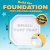 Learning Through PLAYtrays Milky White TUFF Tray, Small 27.5" Sensory Play Tray with Textured Surface, Canvas for Creativity, Sensory Bin for Water and Sand view 4