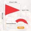 100Pcs Mini Solid Red Toothpick Flags, 3.15" Small Plain Triangle, Cupcake Toppers Sticks, Blank Flag Fruit Cheese Markers for Wedding Party Buffet Appetizers DIY Decoration view 2