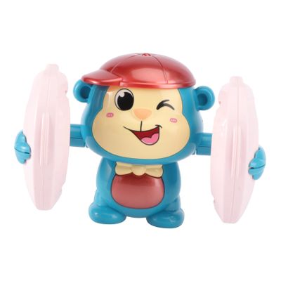 LALADEFIEE Electronic Tumbling Monkey Toy Inflatable Lights Surprise Prank Toy for Boys and Girls