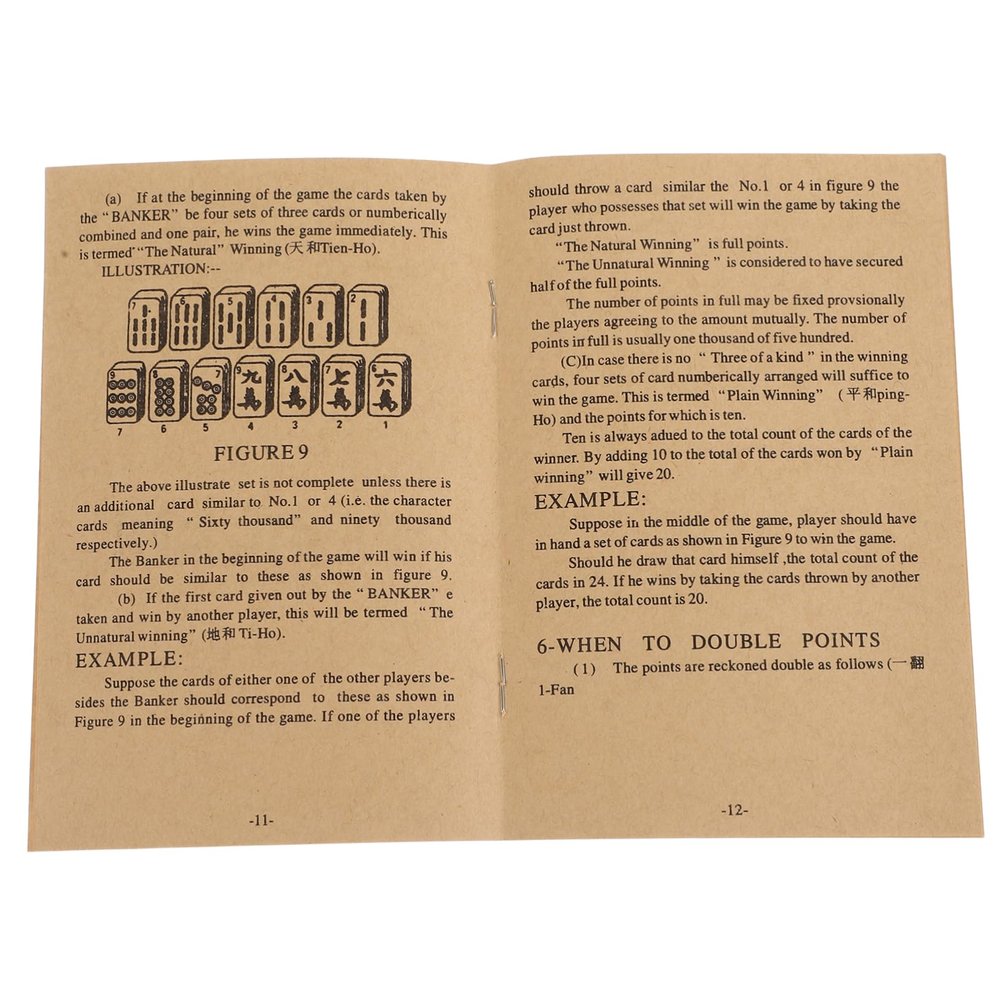 Abaodam English Mahjong Manual Complete Chinese Mahjong Learning Guidebook for Beginners Players
