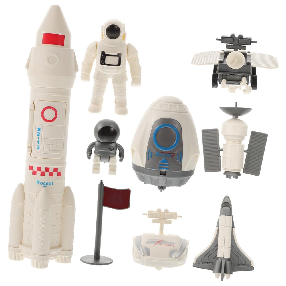 Vaguelly 1set Space Exploration Toy Fun Rockets Educational Play for Boy Girl Engaging Space Toys Develop Imagination Color Recognition Skills