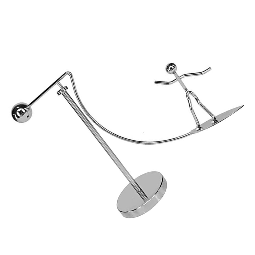 HEALSOPTHY Balancing Toy Kinetic Art Swinging Tumbler Ornament for Desk and Office Decor Iron Art Surfer Man Design for Friends Birthday and Festivals
