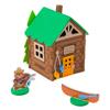 3 3/4" x 5 1/2" 3D Log Cabin House Foam Craft Kits - Makes 12 view 1