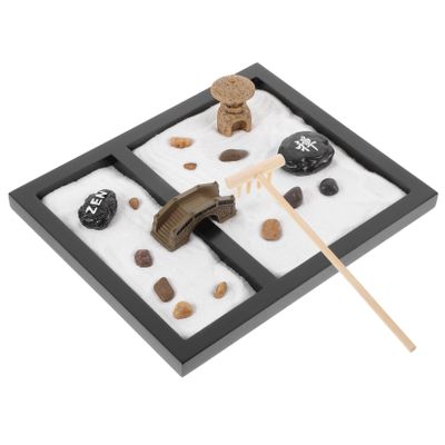 CIYODO Zen Garden Miniature Landscape Meditation Accessories Simulated Stone Ornaments Nature Room Decor Table Decoration