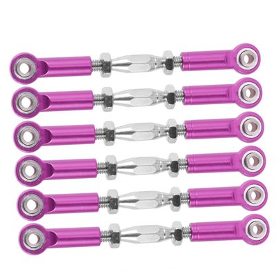 BCOATH 6pcs Turnbuckle Rod Linkage Rc Car Parts Metal Material CNC Machined Rods Replacement for Scale Rc Vehicles