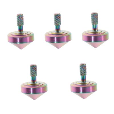 Toddmomy 2pcs Top Gyroscope Desktop Alloy Toy for Boys and Girls Relief for Decor