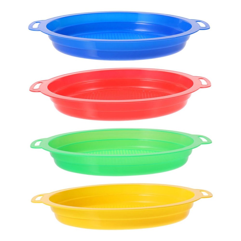 BESPORTBLE 4pcs Plastic Sand Sifter for Boy Girl Beach Toys for Sand Sifting and Soil Play Engaging Outdoor Activities for Family Fun and Parent-boy Girl Interaction