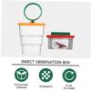 HANABASS 2pcs Observation Magnifying Box Multifunctional Outdoor Insect Viewer for Educational Science Exploration Portable Lens Case Red Yellow view 2