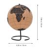 CIYODO Cork World Globe Desktop Geographic Globe Office Tabletop Decoration Learning Aid view 3