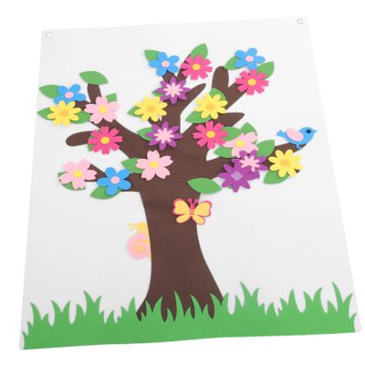 VANZACK Kids Felt Flower Tree DIY Board Set for Children and Kids
