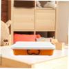 Abaodam Portable Boys and Girls Montessori Trays Outdoor Storage Box Handle Plastic Sandbox Toy Bins Multi-use Craft Organizer Small Toys Case view 4